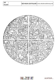 Mandala boyama sayfaları